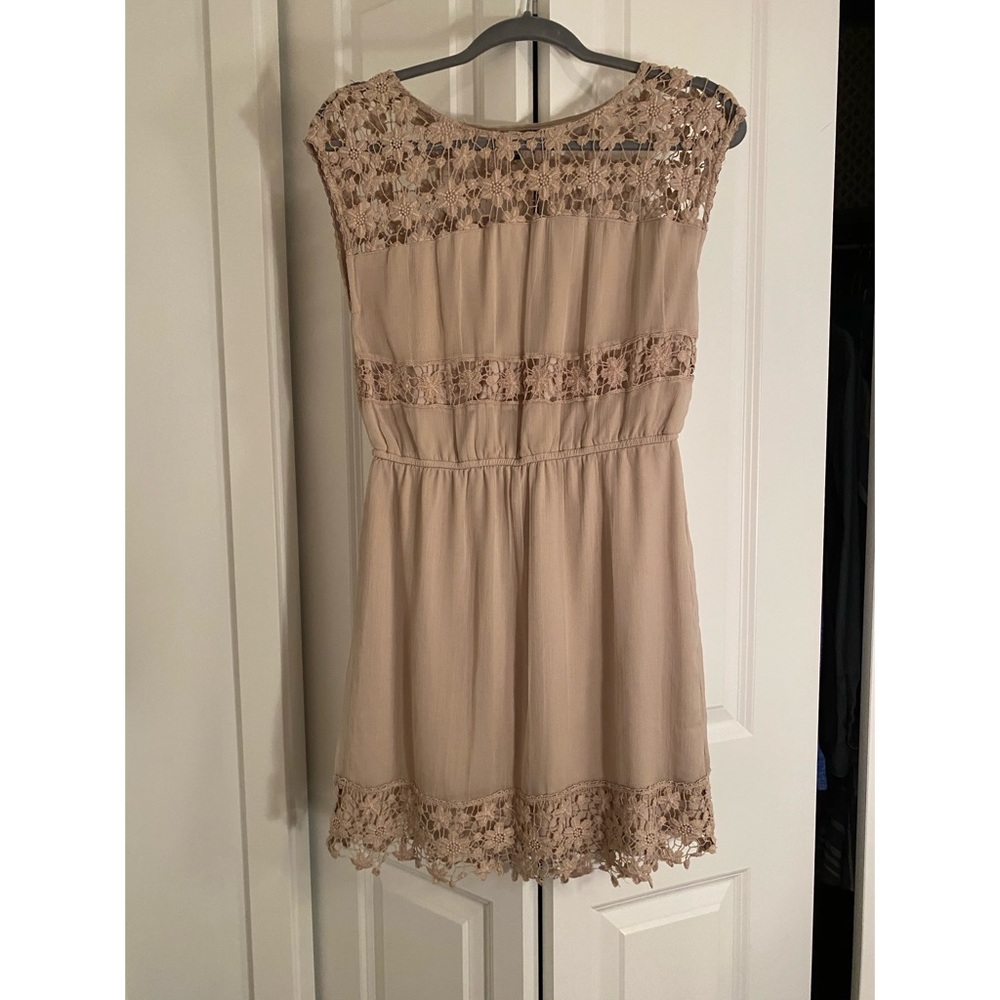 Tan lace dress
